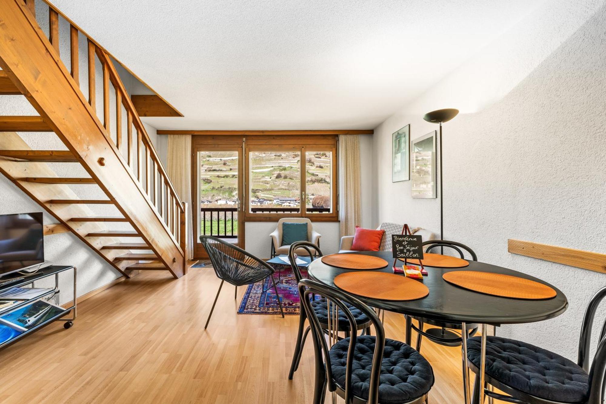 Duplex Cosy Aux Bains De Saillon Lägenhet Exteriör bild